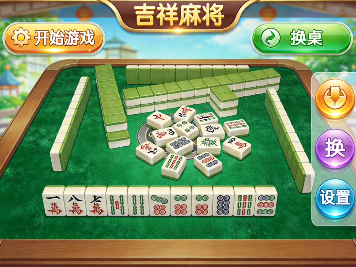 吉祥麻将游戏界面预览，展示吉林麻将牌桌与流畅操作体验